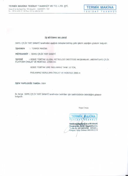 Gebze Tübitak Ulusal Metroloji Enstitüsü Akışkanlar Laboratuvarı